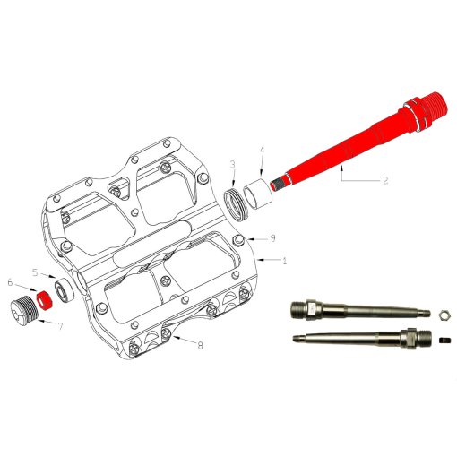 Immagine prodotto da Reverse Components Set di Assi für Escape Pedali