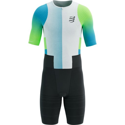 Slika izdelka Compressport Stream Short Sleeve Trisuit Men - white/blue-green