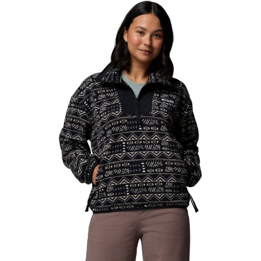 Produktbild von Columbia Sequoia Grove Printed Half Zip Fleecepullover Damen - Black/Horizons