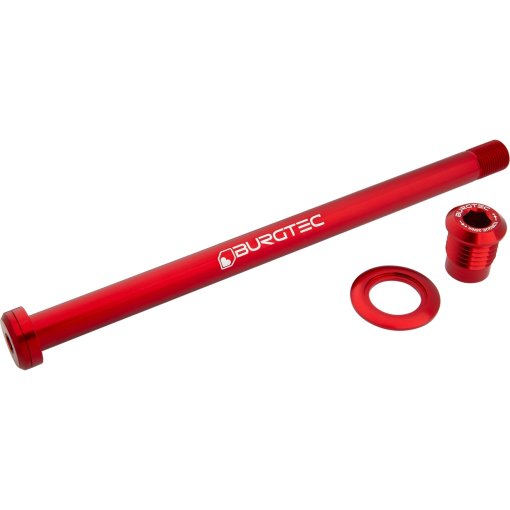 Picture of Burgtec Thru Axle - Rear | 12x148mm Boost | M12x1 | 184mm | for Orbea - race red