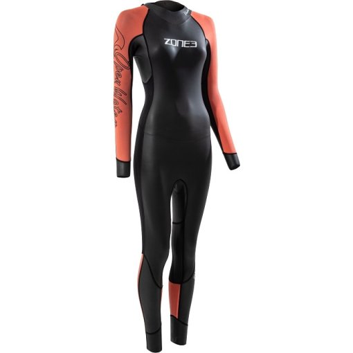 Productfoto van Zone3 Venture Wetsuit Dames - zwart/oranje