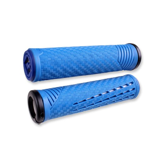 Immagine prodotto da ODI Manopole di Manubrio - CF - BMX | Lock-On V2.1 | 135mm - Blue / White