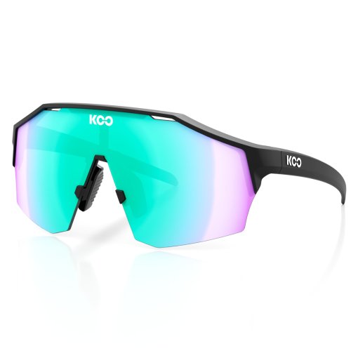 Produktbild von KOO Alibi Sonnenbrille - Regular | Black Matt - Photochromic Green Mirror