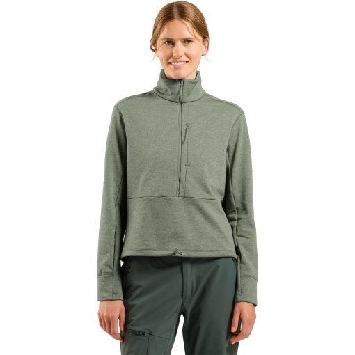 Foto de Odlo Mid Layer Mujer - Essentials Grid Fleece Half-Zip Multisport - shadow melange