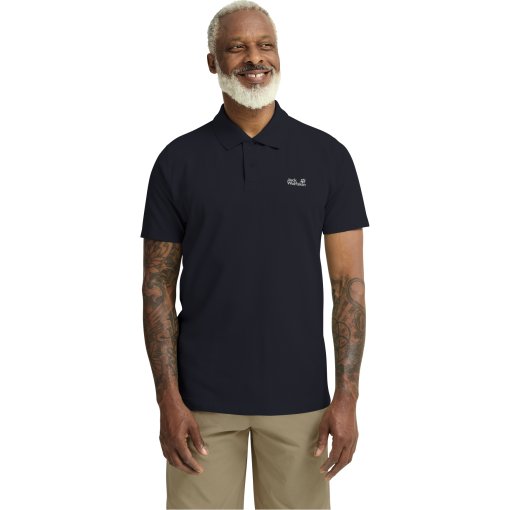 Photo produit de Jack Wolfskin Essential Polo Polo à manches courtes pour hommes - dark navy