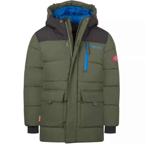 Produktbild von Trollkids Torsvag Parka Kinder - Ivy/Black/Electric Blue