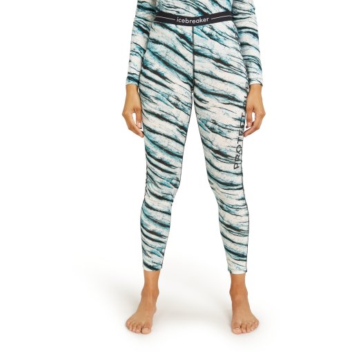 Produktbild von Icebreaker Merino 200 Oasis Thermo-Leggings Protect Our Winter AOP Damen - Snow AOP