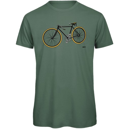 Immagine prodotto da RTTshirts Maglietta da Ciclismo	Uomo - Bicicletta da Corsa Rétro - verde
