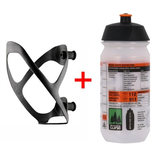 Immagine prodotto da Tune Wasserträger 2.0 Carbon Bottle Cage incl. Bottle - 500ml