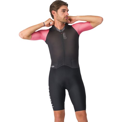Productfoto van Castelli Saturday Morning Wielrenpak heren - black/rosa giro/smoky grey 010