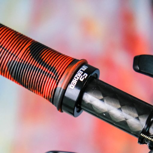 Manopole Manubrio Bici In Silicone - Antiscivolo E Assorbimento Urti - Universali Per MTB, Diametro 18mm (Rosse)
