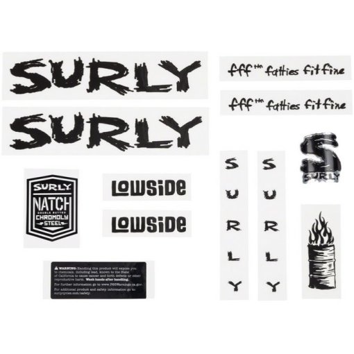 Photo produit de Surly Lowside Lot d&#039;autocollants - noir