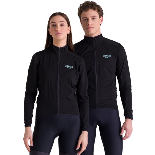Foto de Santini Chaqueta Impermeable Unisex - Bianchi Milano Rainshell BI52275BRSHEL - negro NE