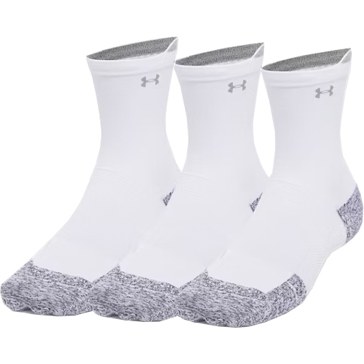 Picture of Under Armour UA ArmourDry® Run Cushion Mid-Crew Socks 3-Pack - White/Reflective