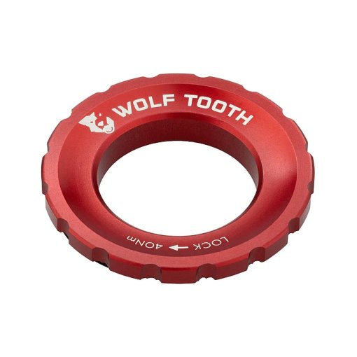 Foto de Wolf Tooth Centerlock Lockring - Estriado Exterior - rojo