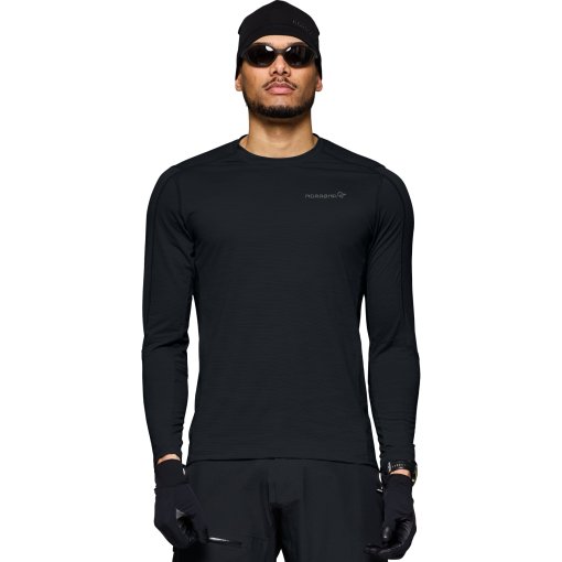 Foto de Norrona Camiseta Interior Manga Larga Hombre - falketind equaliserUll - Caviar Black
