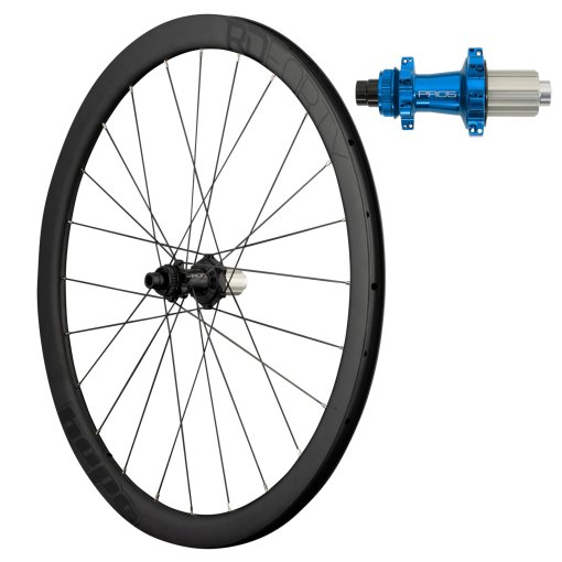 Produktbild von Hope RD40 Pro 5 Straight Pull Hinterrad - 28&quot; | Carbon | Clincher | 24-Loch | Centerlock - 12x142mm - HG | blau