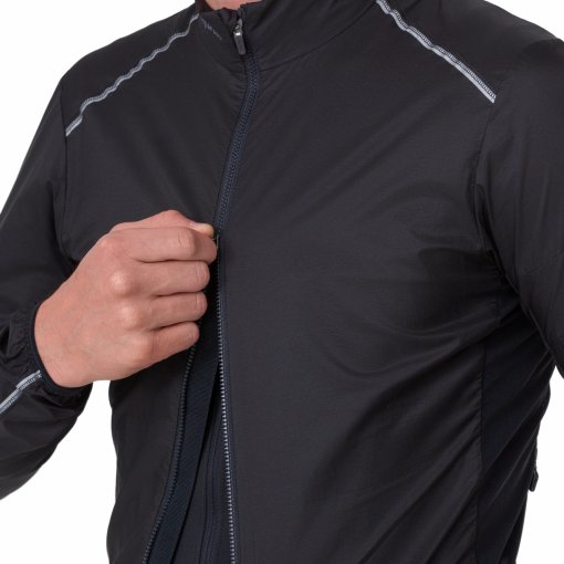 Rapha Brevet E. Wind Jacket Men - black/grey | BIKE24