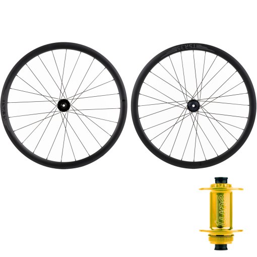 Produktbild von Tune TSR35 Disc Edition Laufradsatz - 28&quot; | KillHill CL / ClimbHill CL | Standard Lager | Clincher | Centerlock | 12x100/142mm - Campagnolo ED 3T - gold