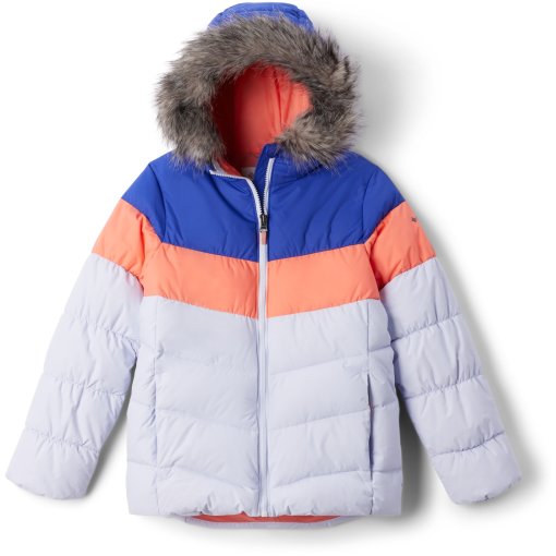 Foto de Columbia Chaqueta Niñas - Arctic Blast III - Snowdrift/Hot Coral/Clematis Blue