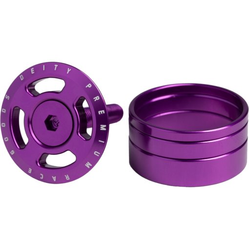 Picture of Deity Components Crosshair Headset Cap + Spacer Kit - 1 1/8&quot; - purple
