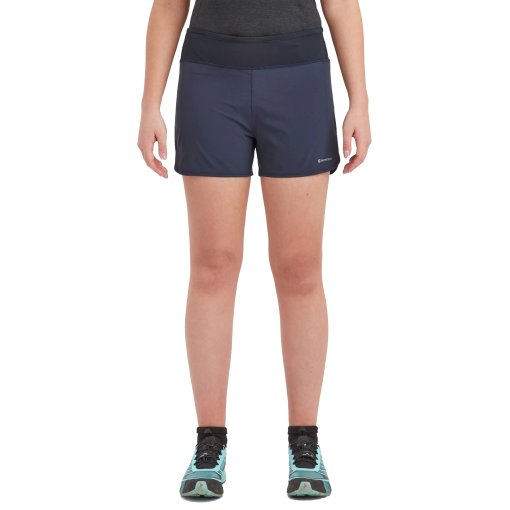 Foto de Montane Pantalones Cortos Trail Running Mujer - Slipstream Twin Skin - eclipse blue