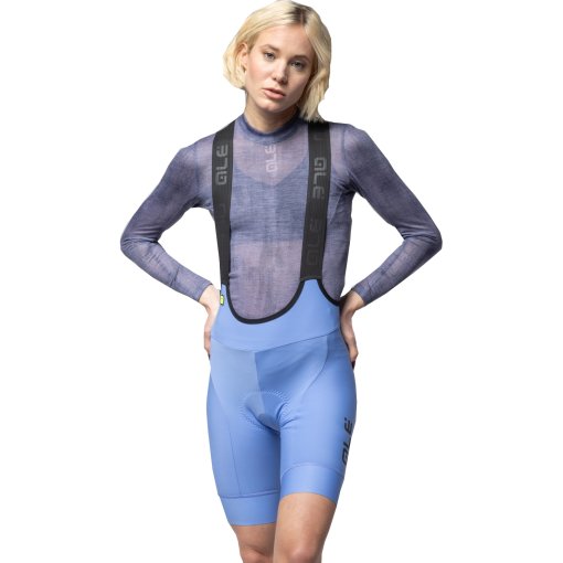 Foto de Alé Culotte Corto con Tirantes de Invierno Mujer - PR-E Magic Colour - pale blue