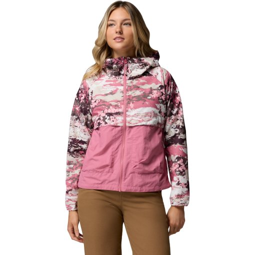 Produktbild von Columbia Spire Valley Printed Windbreaker Jacke Damen - Rosette Fieldaze Print/Rosette