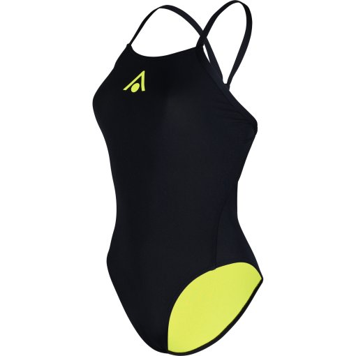 Photo produit de AQUASPHERE Maillot de Bain Femme - Essential Tie Back - Noir/Jaune