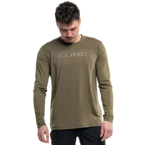 Produktbild von CUBE MTB Round Neck Pro TM Langarmtrikot Herren - olive