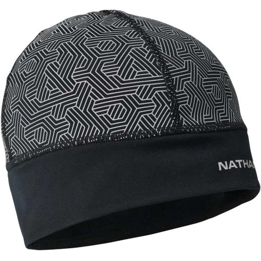 Produktbild von Nathan Sports HyperNight Beanie 2 - black/hex print