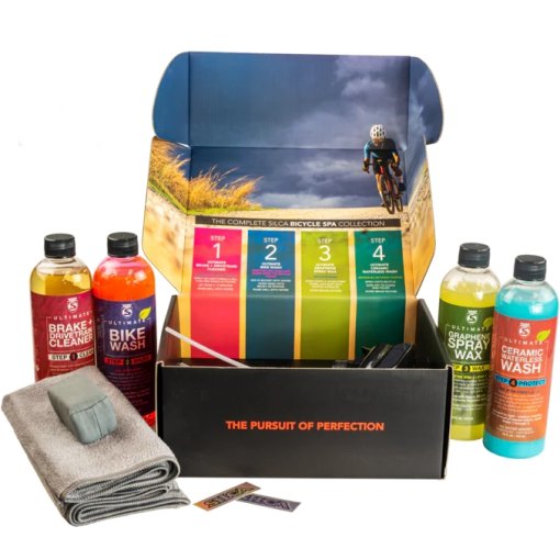 Photo produit de SILCA Kit d&#039;Entretien Vélo - 4 Flacons