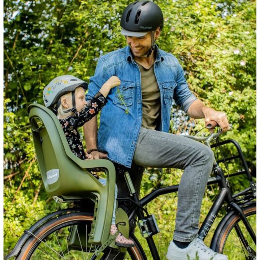 POLISPORT Groovy Maxi 29″ – Achterste Kinderzitje, 9 Maanden–6 Jaar, Framebevestiging, Max 22 Kg