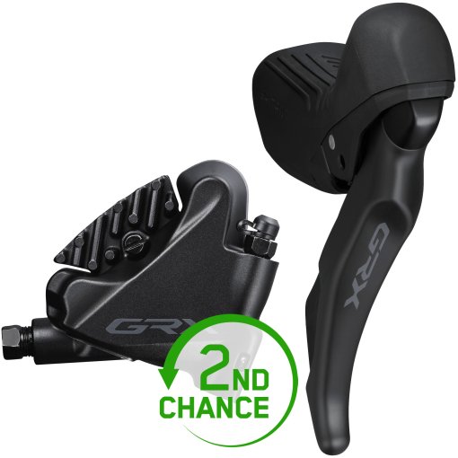 Produktbild von Shimano GRX ST-RX610 / BR-RX400 Scheibenbremse - STI | Flat Mount | J-Kit - 12-fach | rechts (R) | hinten (R) - B-Ware