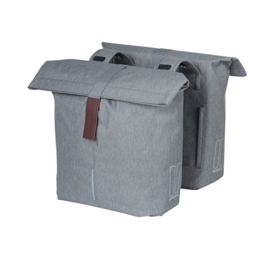 Produktbild von Basil City Doppel Gepäckträgertasche (Paar) - 2x16L - grau
