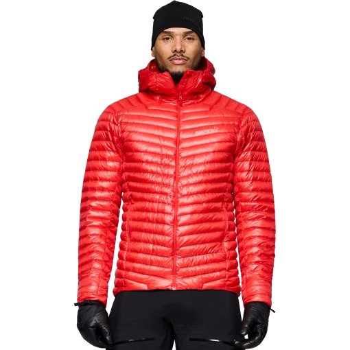 Foto de Norrona Plumífero Chaqueta con Capucha Hombre - trollveggen down800 Super Light - Flame Scarlet