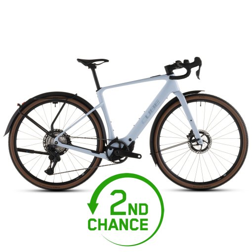Produktbild von CUBE NUROAD HYBRID C:62 SLX 400X FE - Carbon Gravel E-Bike - 2026 - iceblue / prism -  B-Ware