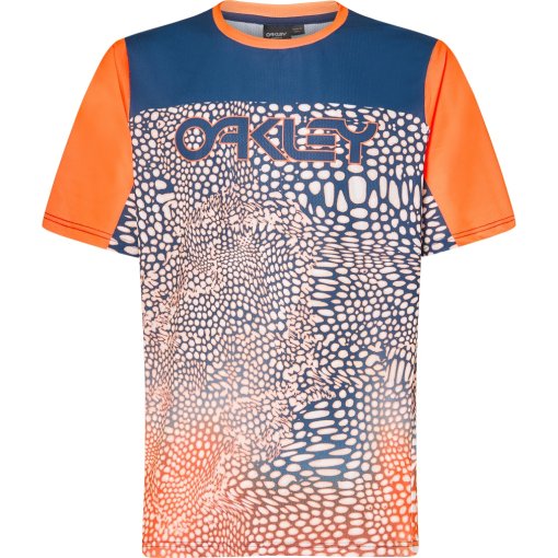 Foto de Oakley Maillot de Manga Corta Hombre - Maven Coast - Distorted Frogskin Bl/Og