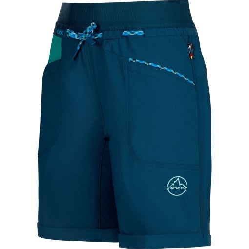 Foto de La Sportiva Pantalones Cortos Mujer - Mantra - Storm Blue/Lagoon