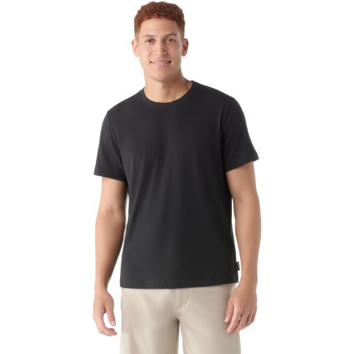 Photo produit de SmartWool T-Shirt Manches Courtes Homme - Perfect Crew - 001 noir
