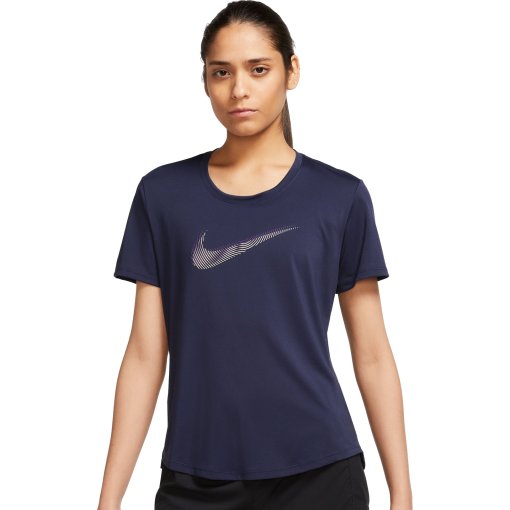 Photo produit de Nike T-Shirt Femme - Dri-FIT Swoosh - purple ink/disco purple FB4696-555