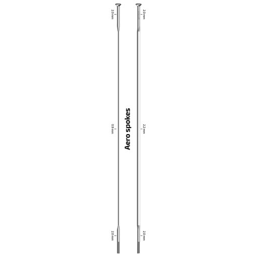 Immagine prodotto da Sapim CX-Ray Spokes 2,0/2,2-0,9/2,0mm - silver straight