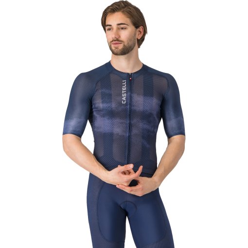 Productfoto van Castelli Climber&#039;s A/C Fietsshirt met Korte Mouwen Heren - belgian blue/winter sky 424