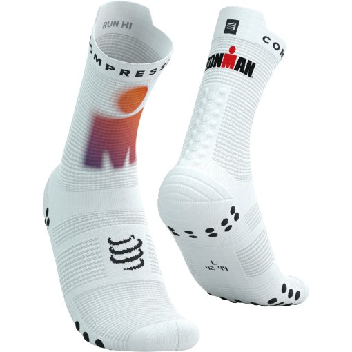 Produktbild von Compressport Pro Racing Kompressionssocken v4.0 Run High - Ironman 2025 - white/sunset - L1