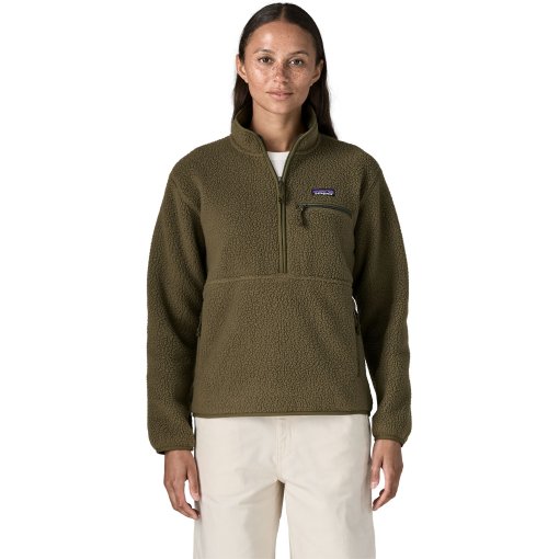 Produktbild von Patagonia Retro Pile Marsupial Fleecepullover Damen - Basin Green