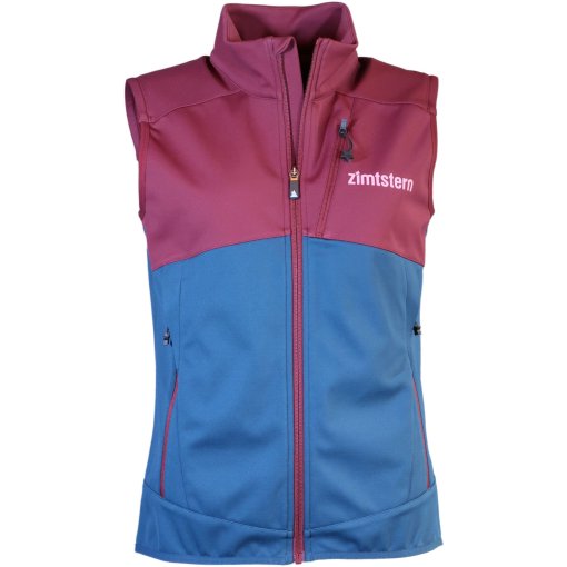 Picture of Zimtstern Xalpz Softshell MTB-Vest Women - Windsor Wine/French Navy