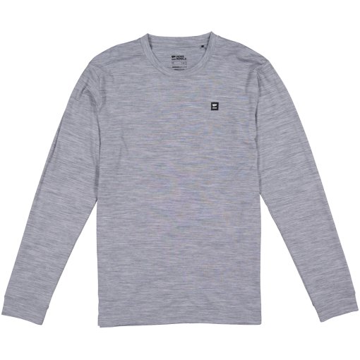 Foto de Mons Royale Camiseta de Manga Larga Hombre - Icon Merino Classic - grey heather