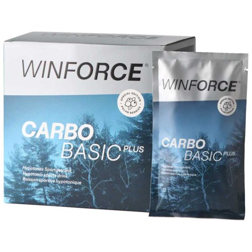 Produktbild von WINFORCE Carbo Basic Plus Polar Berries - Hypotones Kohlenhydrat-Getränkepulver - 10x60g