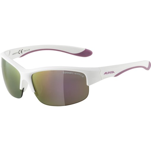 Zdjęcie: Alpina Flexxy Youth HR Glasses Kids - white matt-purple / pink mirror