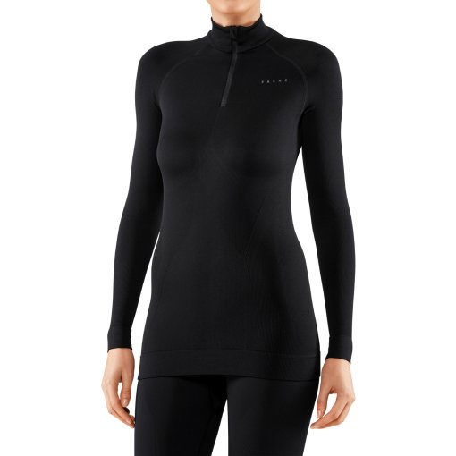 Foto de Falke Camiseta de Manga Larga Mujer - Maximum Warm Half-Zip - negro 3000 (33036)
